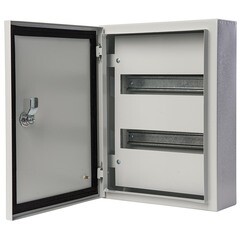 Щит распределительный навесной Dekraft ЩРН-24 металлический IP54 400х300х120 мм 24 модуля с замком - фото 1