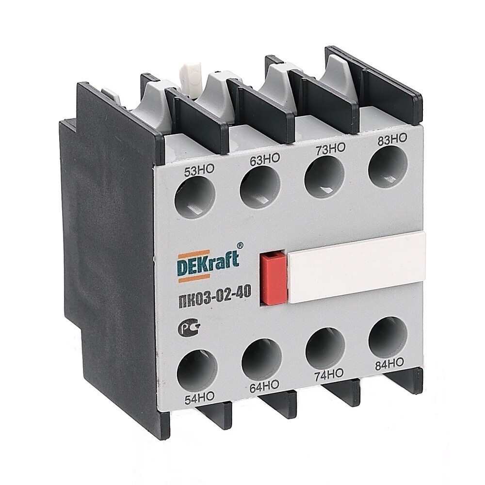 Приставка дополнительная Dekraft ПК-03 690 В к контактору КМ-103 4НО (24103DEK)