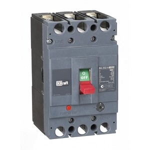 Автоматический выключатель в литом корпусе Dekraft ВА-332 3P 100А тип D 50 кА 415 В (21134DEK)