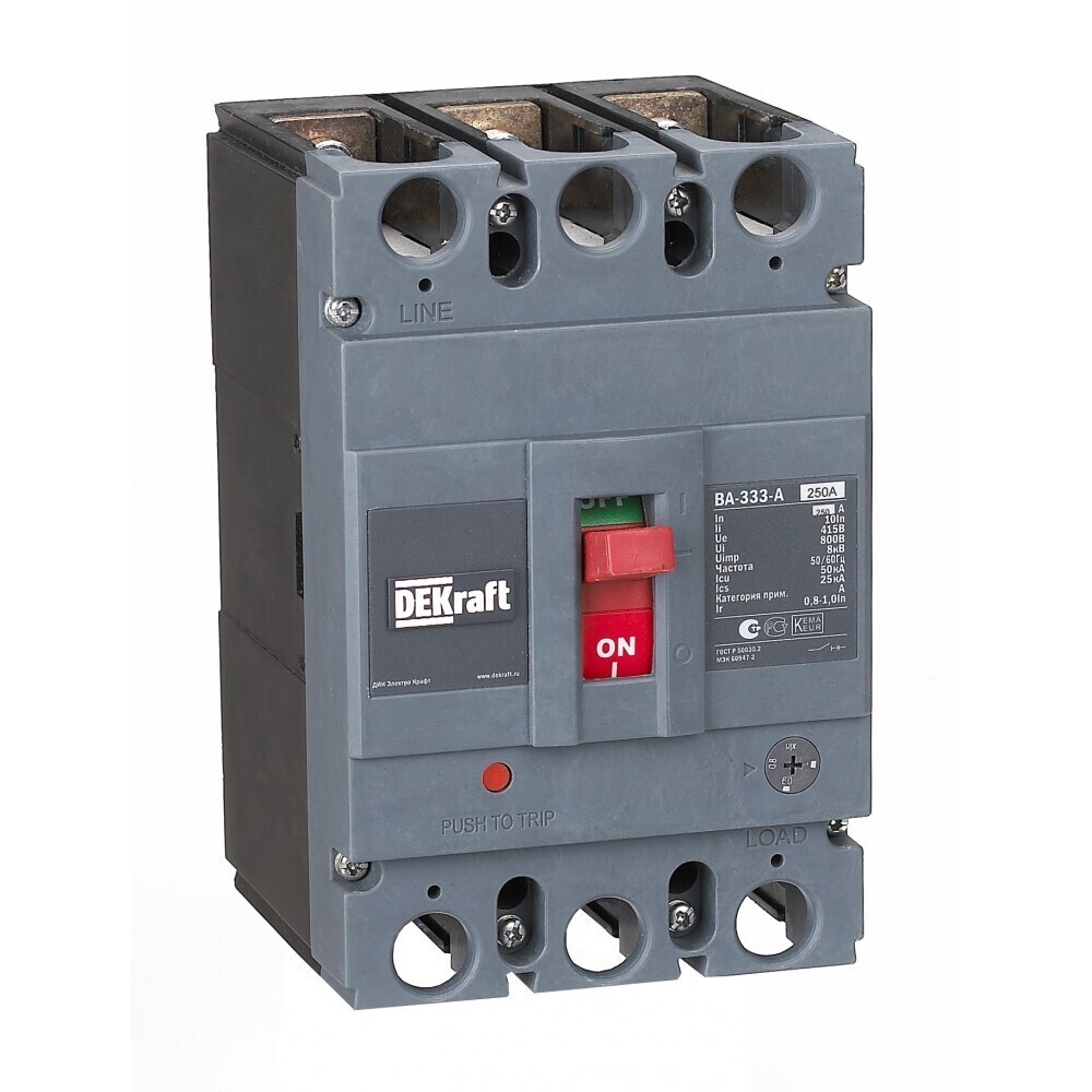 Изображение товара Автоматический выключатель Dekraft ВА-333 3P 250А 50 кА 415В