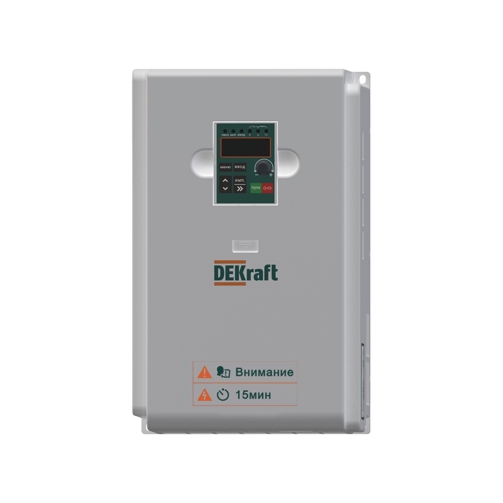 Изображение товара Преобразователь частоты Dekraft DEKV060 3P 26А 440 В на DIN-рейку (DEKV060G011T4B)