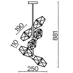Светильник подвесной Maytoni Coctail Time G9 168 Вт 18 кв.м золото IP20 (MOD325PL-06G1) - фото 3