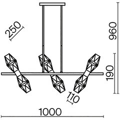 Светильник подвесной Maytoni Coctail Time G9 168 Вт 18 кв.м золото IP20 (MOD325PL-06G) - фото 2