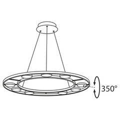 Светильник светодиодный подвесной Maytoni Fad 3000К 567 Вт 25 кв.м черный IP20 (MOD070PL-L63B3K) - фото 2