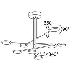 Светильник светодиодный подвесной Maytoni Fad 3000К 384 Вт 18 кв.м черный IP20 (MOD070PL-L48B3K) - фото 3