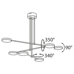 Светильник светодиодный подвесной Maytoni Fad 3000К 216 Вт 15 кв.м черный IP20 (MOD070PL-L38B3K) - фото 3