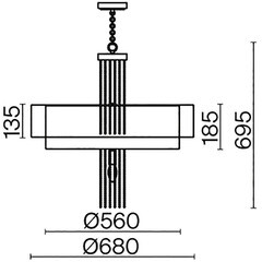 Светильник подвесной Maytoni Impressive E14 200 Вт 15 кв.м золото IP20 (MOD151PL-05G) - фото 2