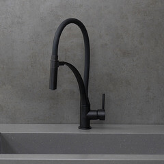 Смеситель для кухни Lemark Soul черный с гибким изливом однорычажный (LM6007BL) - фото 8