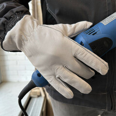 Перчатки утепленные кожаные защитные Jeta Safety белые 10 (XL) (JLE821) - фото 3