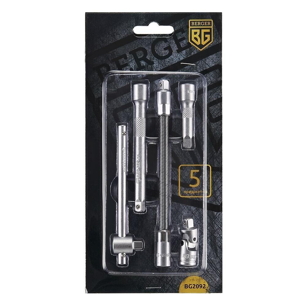 Изображение товара Набор удлинителей Berger 1/4 (BG2092) - 5 шт. для резьбовых соединений