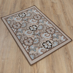 Коврик грязезащитный ТПЕ Мессина 100х67 см серо-коричневый - фото 7