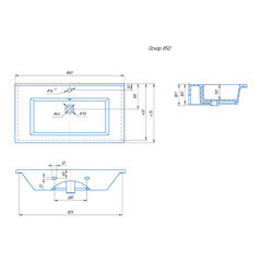 Раковина для тумбы Kirovit Оскар 85 см (21288) - фото 2