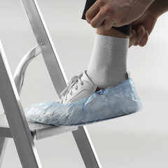 Бахилы одноразовые размер 40-47 голубые (50 пар) (89553) - фото 2