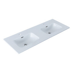 Изображение товара Раковина для тумбы Aquanet Flat 120 см двойная (254367)