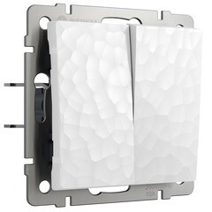 Изображение товара Выключатель Werkel Hammer двухклавишный встраиваемый белый (a052031)