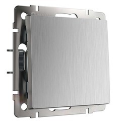 Изображение товара Выключатель Werkel одноклавишный встраиваемый серебряный рифленый (a051358)