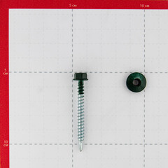 Саморезы кровельные с буром 50х4,8 мм металл-дерево зеленые RAL 6005 (40 шт.) - фото 2