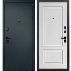 Дверь входная Дверной континент Брест правая антик серебро - белый матовый 860х2050 мм