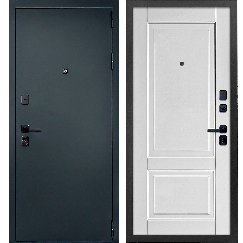 Изображение товара Дверь входная Брест правая антик серебро 860х2050 мм металл МДФ