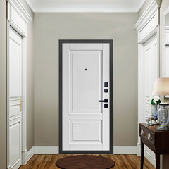 Дверь входная Дверной континент Брест правая антик серебро - белый матовый 860х2050 мм - фото 3