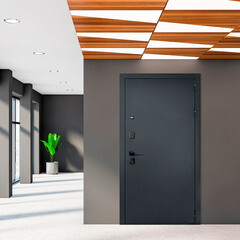 Дверь входная Дверной континент Брест правая антик серебро - белый матовый с зеркалом 960х2050 мм - фото 2