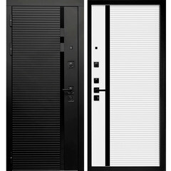 Дверь входная Дверной континент Палермо левая черный кварц - ясень белый софт 860х2050 мм - фото 1