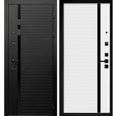 Изображение товара Дверь входная Дверной континент Палермо правая черный кварц - ясень белый софт 960х2050 мм