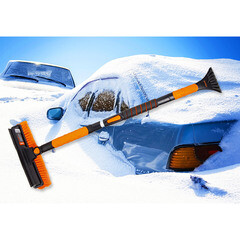 Щетка-скребок автомобильная для снега и льда 1100-1200 мм телескопическая Amigo - фото 2