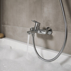 Смеситель для ванны Hansgrohe Vernis Blend хром с коротким изливом без лейки (71440000) - фото 4