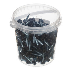 Саморезы кровельные с буром 35х4,8 мм металл-дерево темно-коричневые RR 32 Daxmer (250 шт.) - фото 2