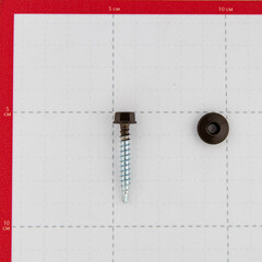 Саморезы кровельные с буром 35х4,8 мм металл-дерево темно-коричневые RR 32 Daxmer (250 шт.) - фото 3