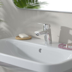 Смеситель для раковины Hansgrohe Logis однорычажный хром (71071000) - фото 3