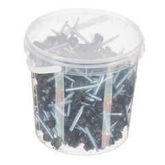 Саморезы кровельные с буром 50х4,8 мм металл-дерево темно-коричневые RR 32 Daxmer (250 шт.) - фото 3