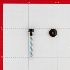 Саморезы кровельные с буром 50х4,8 мм металл-дерево темно-коричневые RR 32 Daxmer (250 шт.) - фото 2