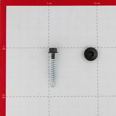 Саморезы кровельные с буром 35х4,8 мм металл-дерево графитовый серый RAL 7024 Daxmer (250 шт.) - фото 3