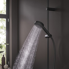 Лейка для душа Hansgrohe Pulsify d105 мм 1 режим без шланга пластик черная (24120670) - фото 3