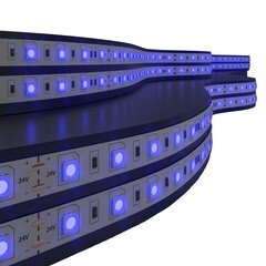 Лента светодиодная SMD 5050 синий свет 24 В 14,4 Вт/м 5 м IP65 Elektrostandard (a052976) - фото 1