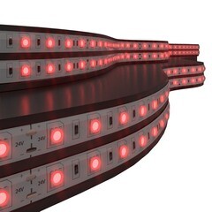 Изображение товара Лента светодиодная SMD 5050 красный свет 24 В 14,4 Вт/м 5 м IP65 Elektrostandard (a052974)