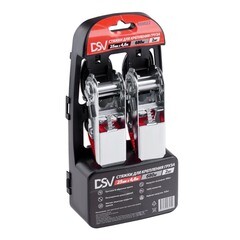 Стяжной ремень 25 мм 4,6 м (0,34 т) полиэстер DSV (2 шт.) (R88022) - фото 2