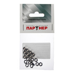 Гайка крепежная нержавеющая сталь М4 DIN 934 (20 шт.) - фото 2