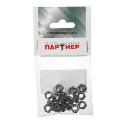 Гайка крепежная нержавеющая сталь М6 DIN 934 (20 шт.) - фото 2