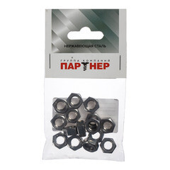 Гайка крепежная нержавеющая сталь М8 DIN 934 (15 шт.) - фото 2