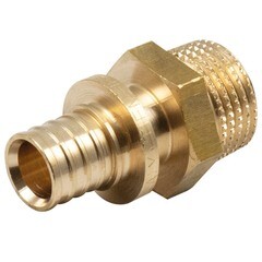 Изображение товара Соединитель прямой Tiemme 32 мм х 3/4 НР(ш) латунь (1710175)