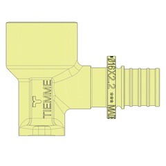 Водорозетка Tiemme 16 мм х 1/2 ВР(г) латунь (1710208) - фото 3