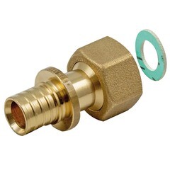 Изображение товара Соединитель прямой Tiemme 16 мм х 3/4 ВР(г) с накидной гайкой латунь (1710241)