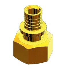 Соединитель прямой Tiemme 20 мм х 1/2 ВР(г) латунь (1710186) - фото 3