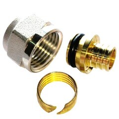 Изображение товара Евроконус Tiemme 16 мм х 3/4 ВР(г) для труб из сшитого полиэтилена (1440156)