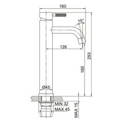 Смеситель для раковины высокий ARGOtech Solid однорычажный сатин (35-14 SOLID) - фото 8