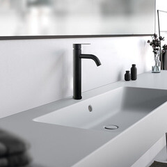 Смеситель для раковины высокий ARGOtech Solid однорычажный черный (35-14 SOLID black) - фото 3