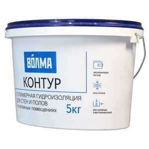 Гидроизоляция акриловая Волма Контур голубая 5 кг — купить в Санкт ...